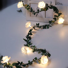 Load image into Gallery viewer, 10/20/40leds Rose Flower led Fairy String Lights Battery Powered Wedding Valentine&#39;s Day Event Party Garland Decor Luminaria