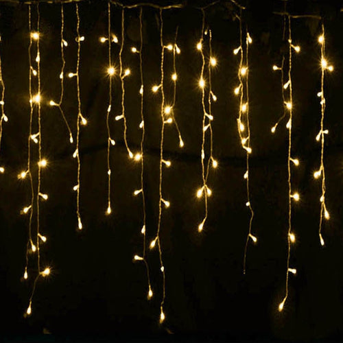 New Year 5M 16.5ft LED Curtain Icicle String Light 96LED Droop 0.4m 0.5m 0.6m Fiary Garland for Christmas Home Indoor Decoration