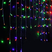 Load image into Gallery viewer, New Year 5M 16.5ft LED Curtain Icicle String Light 96LED Droop 0.4m 0.5m 0.6m Fiary Garland for Christmas Home Indoor Decoration
