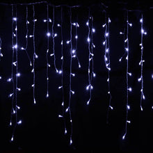 Load image into Gallery viewer, New Year 5M 16.5ft LED Curtain Icicle String Light 96LED Droop 0.4m 0.5m 0.6m Fiary Garland for Christmas Home Indoor Decoration
