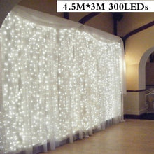 Load image into Gallery viewer, 96/ 300 LED Curtain Christmas Wedding Holiday String Light LED Decoration Fairy Lamp bulb Garland Party Garden Curtain Decor